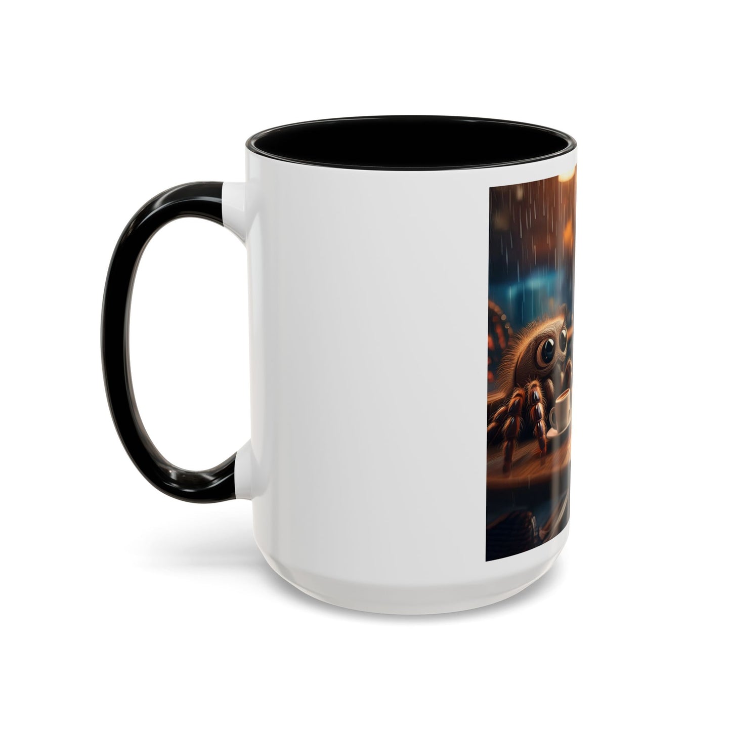 Spiders Drinking Coffee Accent Coffee Mug (11, 15oz)