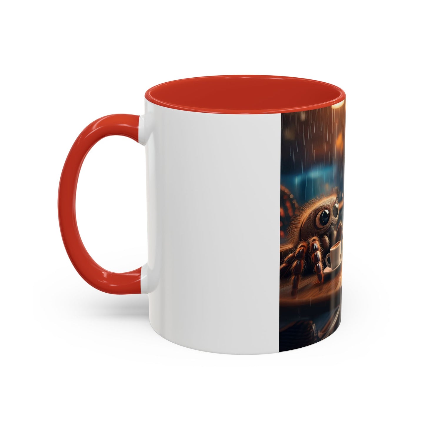 Spiders Drinking Coffee Accent Coffee Mug (11, 15oz)