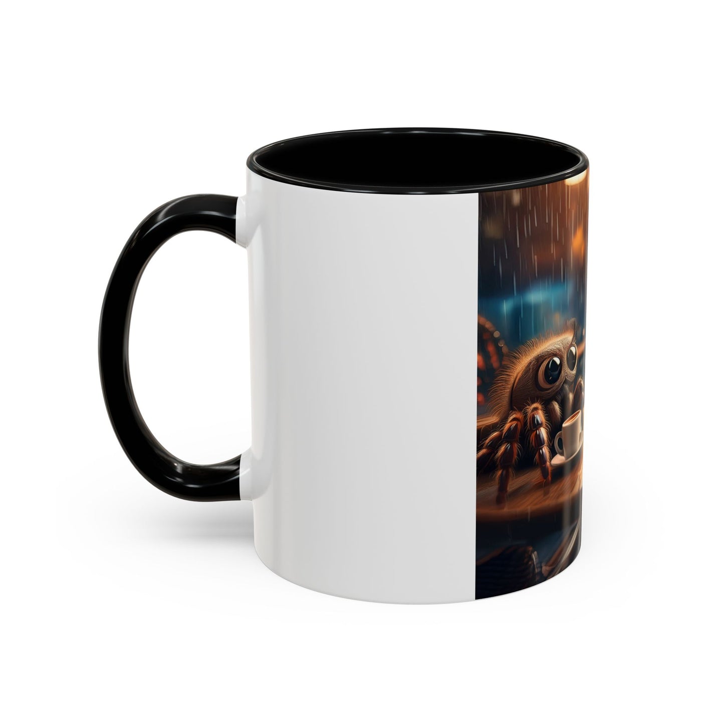 Spiders Drinking Coffee Accent Coffee Mug (11, 15oz)