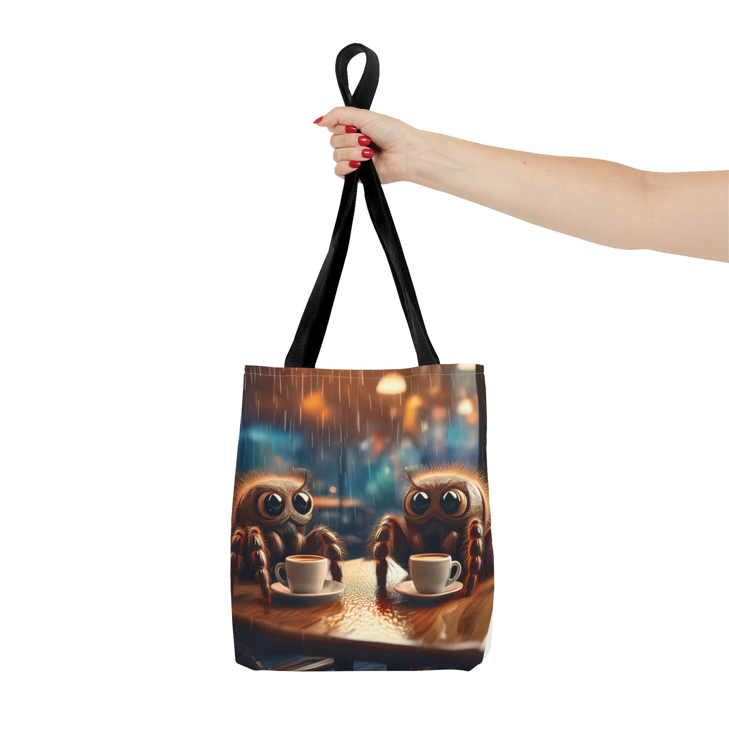 Spiders Drinking Coffee Tote Bag