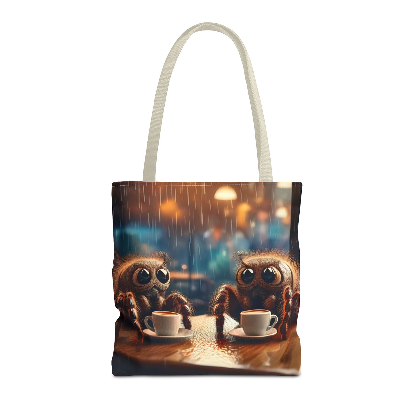 Spiders Drinking Coffee Tote Bag