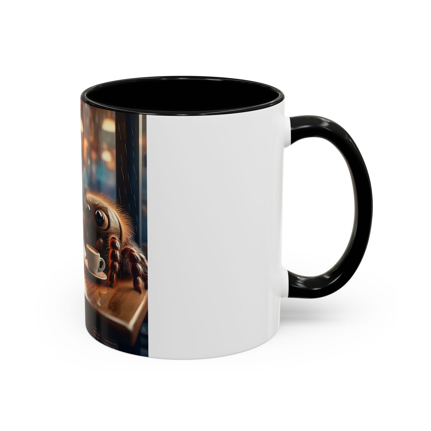 Spiders Drinking Coffee Accent Coffee Mug (11, 15oz)