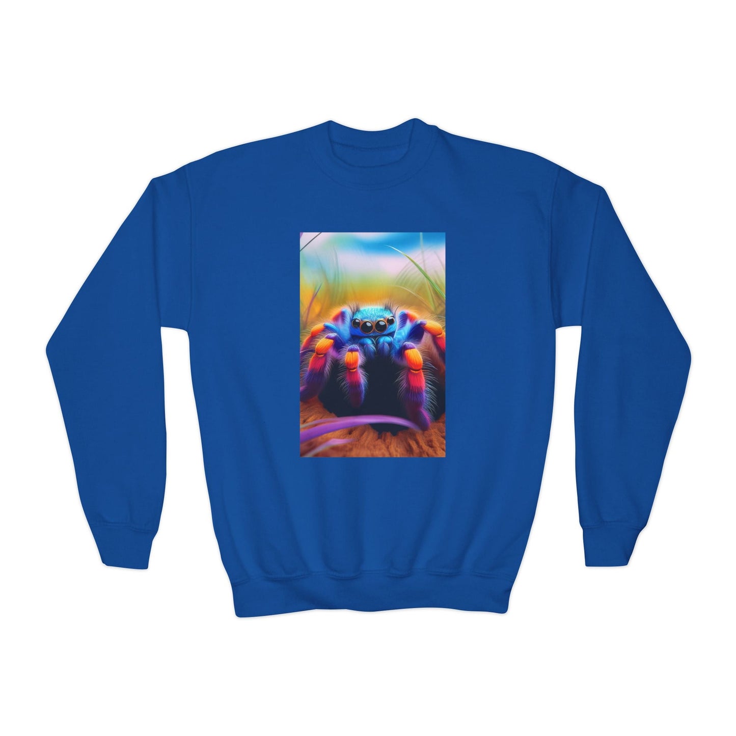 Rainbow Tarantula Youth Crewneck Sweatshirt