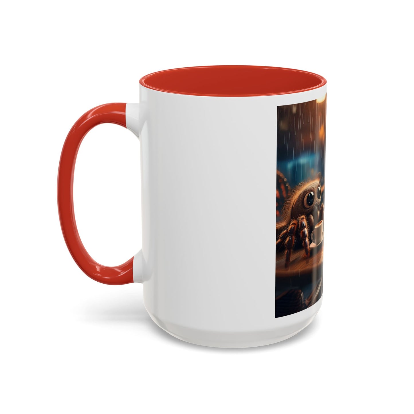 Spiders Drinking Coffee Accent Coffee Mug (11, 15oz)