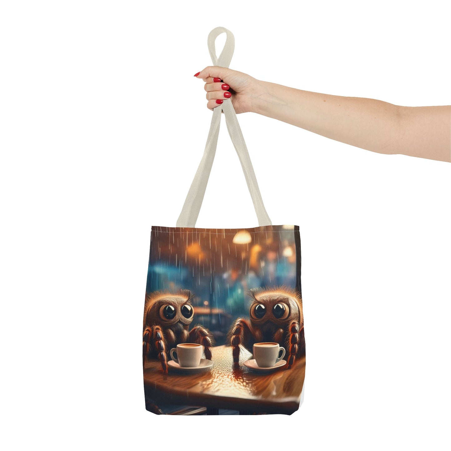 Spiders Drinking Coffee Tote Bag