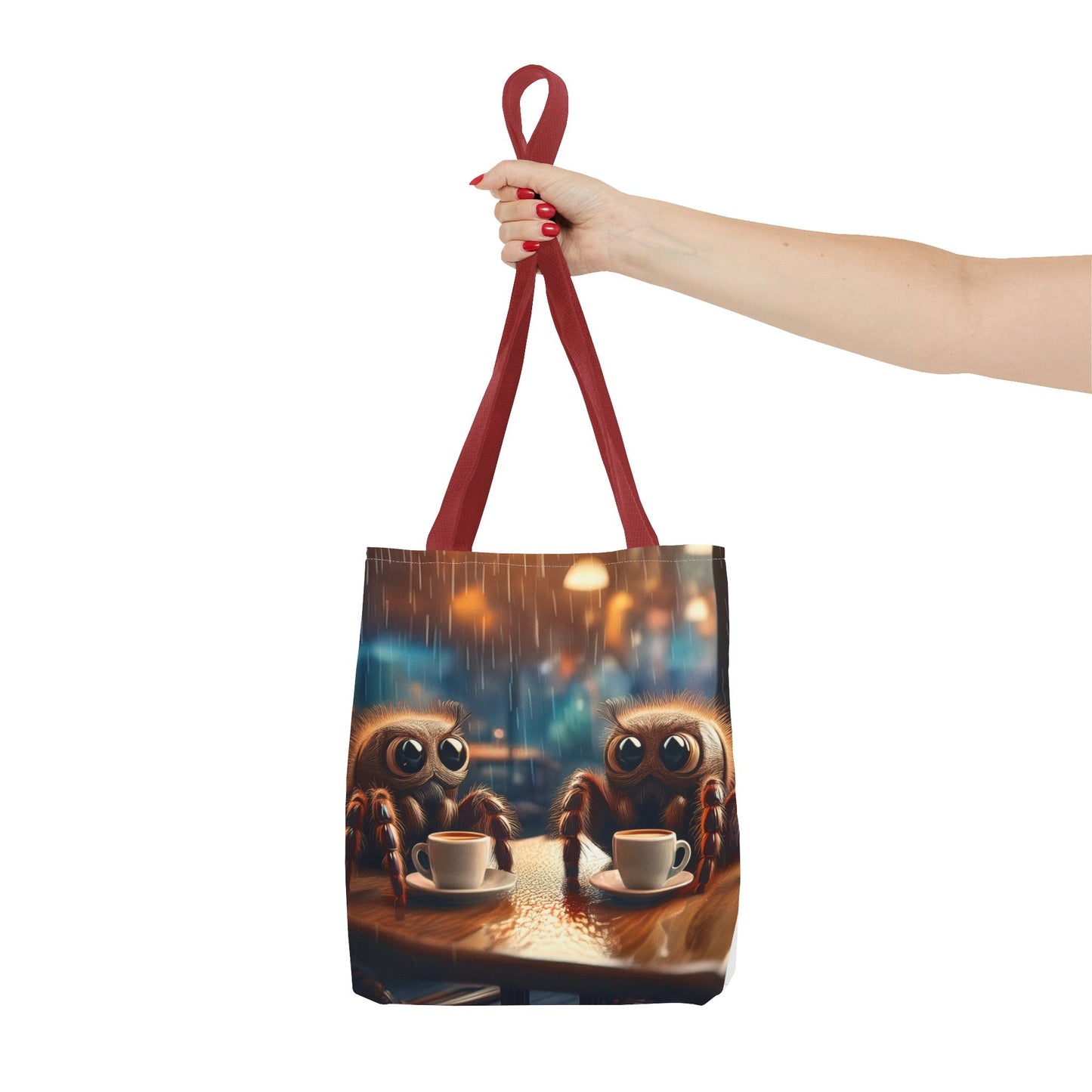 Spiders Drinking Coffee Tote Bag