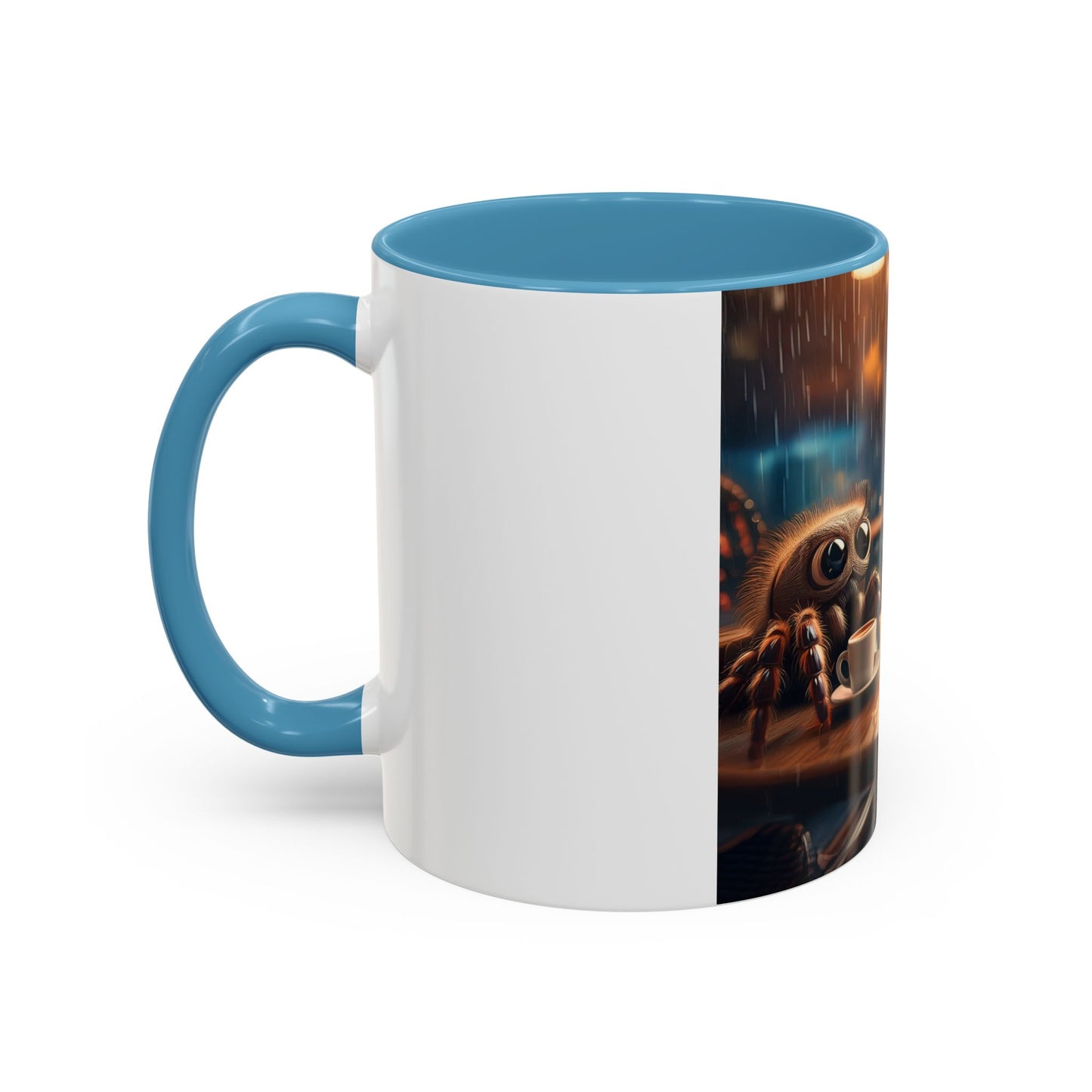 Spiders Drinking Coffee Accent Coffee Mug (11, 15oz)