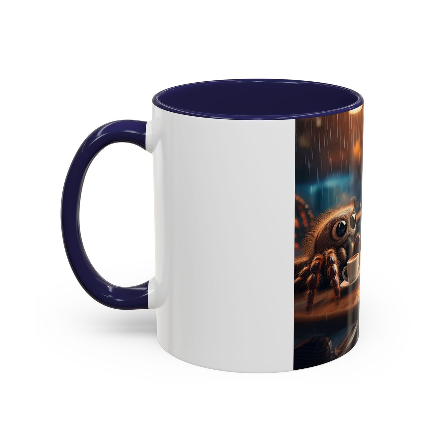 Spiders Drinking Coffee Accent Coffee Mug (11, 15oz)