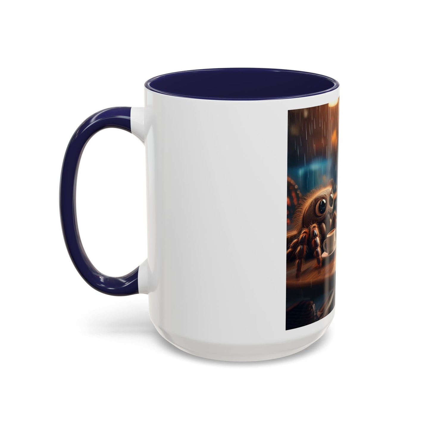 Spiders Drinking Coffee Accent Coffee Mug (11, 15oz)