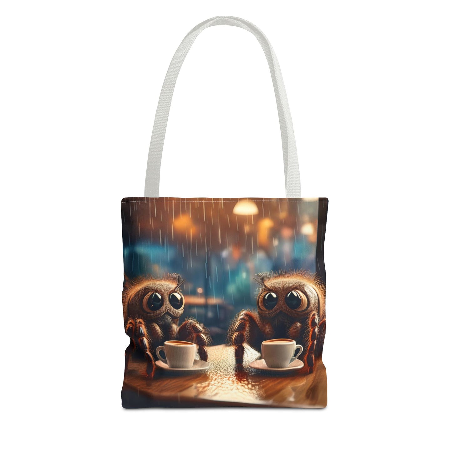 Spiders Drinking Coffee Tote Bag