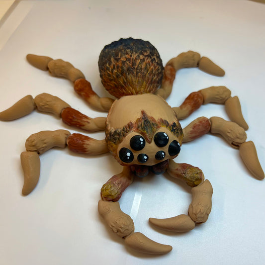 Articulated 3D Printed Hand-Painted Spider